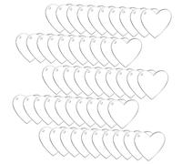 EPIGEIST 50pcs Heart Shaped Sublimation Key Chain Blanks Double-sided Heat Transfer Discs for DIY Crafts Lightweight Accessories for and Decorations