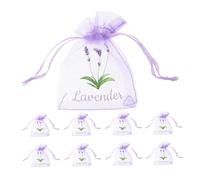 EPIGEIST 50pcs Lavender Sachet Bags Organza Gauze Drawstring Pouches Empty for Dried Flowers Spices Tea Loose Tea Storage Closet Organizer