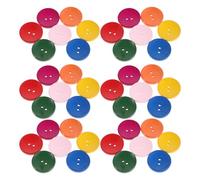 EPIGEIST 50pcs Round 30mm Wooden Buttons, 2-Hole Mixed Color Wood Buttons for Sewing, Crochet, Handmade Crafts, Jackets, and DIY Clothing Projects