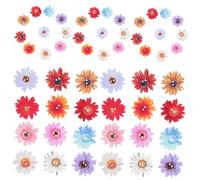 EPIGEIST 50Pcs Wooden Flower Buttons DIY Sewing Buttons for Clothes Crafting Hand-Painted Daisy and Sunflower Design Smooth Edges for Garment Decoration and Accessories