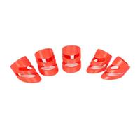 EPIGEIST 5pcs Colorful Guitar Finger Picks Medium Red Ergonomic Thumb Index Finger Sleeves for Acoustic Electric Bass Banjo Ukulele Protection