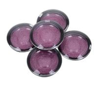 EPIGEIST 5PCS Compact Round Lash Containers for False Eyelash Storage Portable Cosmetic Lash Holder with Clear Lid and Black Base Carry Makeup Organizer Boxes