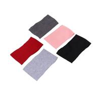 EPIGEIST 5pcs Cross Elastic Hair Bands Solid Color Headwraps for Stretchy Hair Accessories in Black Pink Dark Gray Light Gray