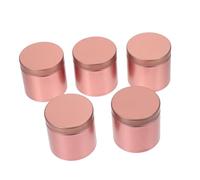 EPIGEIST 5pcs DIY Tinplate Tea Canisters with Lids Multi Purpose Storage Jars for Candy Jewelry Candle Making Portable Lightweight Design Gold Tins