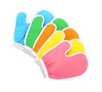 EPIGEIST 5pcs Exfoliating Shower Gloves Deep Cleansing Scrubbing Mitts Body Scrub Wash Bath Gloves for Unisex Random Colors Random Color