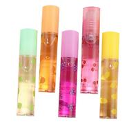 EPIGEIST 5pcs Fruit-flavored Moisturizing Lip Pomade Transparent Nourishing Lip Balm Portable for Care and Hydration Random Color