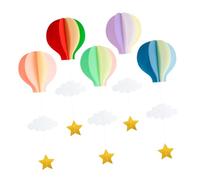 EPIGEIST 5pcs Hot Air Balloon Hanging Decorations for Birthday Shower Wedding and Holiday Events Cloud Ornaments for Stylish Atmosphere
