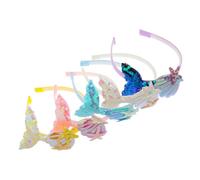 EPIGEIST 5pcs Mermaid Headbands for Boys and Girls Sparkly Glitter Hair Accessories Seashell Design Cosplay Party Decorations for Dress-up and