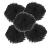 EPIGEIST 5Pcs Microphone Windscreen Cover Furry Protective for Lavalier Handheld Mic Noise Filtering for Outdoor Activities
