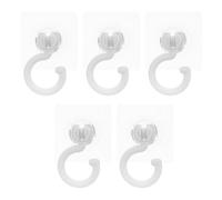 EPIGEIST 5pcs No Drill Ceiling Hooks Heavy Duty Light Hanging Hooks with Strong Suction Design and 360 Degree Rotation for Wall and Roof Decorations