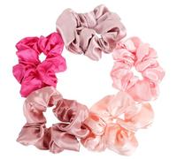 EPIGEIST 5pcs Oversized Satin Scrunchies Silk Hair Bands for Women Hair Accessories for Ponytail Holders Styling