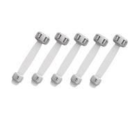 EPIGEIST 5pcs Proofing Cabinet Locks Double Press Buckle Safety Latches for Drawer Door Fridge Pet Proofing Childproof Lock Gray