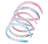 EPIGEIST 5pcs Quicksand Sequin Headbands for Women Teens Lightweight Non Slip Hairbands with Smooth Edges Versatile Colorful Hair Accessories for Everyday Wear Parties Work Travel