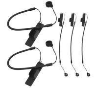 EPIGEIST 5Pcs Retractable Stylus Pen Holder Set with 30Cm Elastic Coil Lanyard, 8Mm Ring, and Black Pen Clip - Anti-Lose Tablet Stylus Tether Strap for Work and School Use