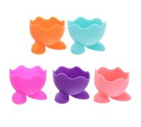 EPIGEIST 5pcs Silicone Powder Puff Rack Portable Cosmetic Organizer Beauty Makeup Sponge Holder Jewelry Storage Tray for Women Drying and Display Stand with Mixed Colors