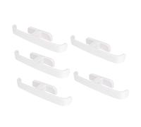 EPIGEIST 5PCS Wall Mounted Slippers Organizer Rack Plastic Hanging Shoe Storage Holder for Bathroom Hallway Space Saving Elastic Slipper Hangers in White