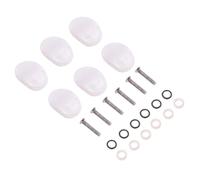 EPIGEIST 6 Pcs Guitar Tuning Peg Knobs Replacement Buttons for Acoustic Electric Guitars Machine Head Caps with White Black Ferrules and Screws Easy Installation