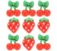 EPIGEIST 60Pcs Resin Fruit Nail Art Slices Cherry Strawberry DIY Nail Accessories for Phone Cases Bags Craft Decorations