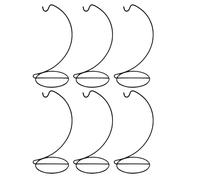 EPIGEIST 6Pcs Black Metal Hanging Display Stand Rack - Glass Globe Hanger, Air Plant Holder, Decorative Sphere Pedestal for Home, Garden, Office Ornament Display