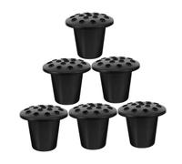 EPIGEIST 6pcs Cemetery Flower Pots Plastic Memorial Vase Durable Weather Resistant Grave Flower Holder with Lotus Base for Outdoor Graveyard Floral Arrangements and Remembrance