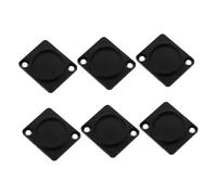 EPIGEIST 6pcs Chassis Panel Mount Connector Dust Protector Black Zinc Metal Rack Mount Universal Compatibility Audio Mounting for Xlr and Speaker Pin Connectors