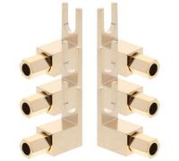 EPIGEIST 6pcs Degree Y Spade Fork Speaker Connector, Copper Gold Plated Dual Angle Screw Terminal for Secure Locking and Corrosion Resistant Use with Hifi Amplifier Sound System