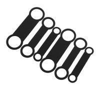 EPIGEIST 6pcs Elastic Silicone Dog Label Loops Replacement Set, Stretchy Jingle-Free Pet ID Holder with Silent Slide Design, Black Medium Small Sizes for Dogs and Cats