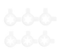 EPIGEIST 6pcs Ice Cream Machine Nozzles Plastic Shape Tips for Ice Cream Dispensers Quick Assembly and Cleaning Consistent Output for Commercial Use Diverse Decorative Designs