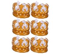 EPIGEIST 6Pcs Inflatable Crown Party Hats Lightweight PVC Multipurpose Birthday Photo Props for Adults and Fun Cosplay Fancy Dress Celebration Accessories