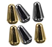 EPIGEIST 6pcs Metal Guitar Toggle Caps for Electric Guitar Compatible St 3-position and 5-position Switch Tips in Gold and Silver and Accessories