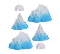 EPIGEIST 6pcs Miniature Iceberg and Ice House Models Lifelike Arctic Resin Ornaments for Winter Adventure DIY Craft Projects Aquarium Mountain Decoration Detailed Micro Landscape Scene