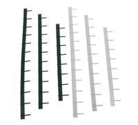 EPIGEIST 6pcs Miniature Railway Model Road Fence Realistic Sand Table Barrier for Micro Landscape Train Diorama DIY Scenery Decoration with Dark Green Silver Fences for Model Railway Scenes