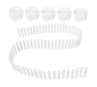 EPIGEIST 6pcs Miniature Wooden Picket Fence White Decorative Garden Border for Dollhouse Micro Landscape Bonsai Plant Pot Ornaments Easy to Assemble and Reposition