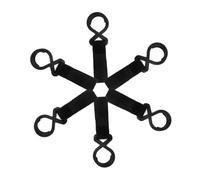 EPIGEIST 6Pcs Multi-Purpose Stroller Hooks with Hook and Loop Fastener Lightweight and Portable Hanging Clips for Bags Diaper Bags Shopping Easy to Install and Remove Black