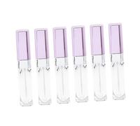 EPIGEIST 6Pcs Refillable Empty Mascara Eyeliner Tube Bottles with Purple Caps and Silver Edges Portable Lash Cream Containers for Women and Makeup Accessories for Travel and Outdoor Use