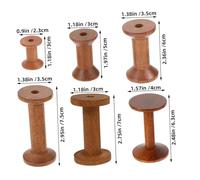 EPIGEIST 6pcs Retro Wooden Thread Spools for Sewing and Crafting Empty Yarn Bobbins for DIY Projects Home Organization Vintage Style Wood Thread Holders Multi
