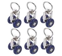 EPIGEIST 6pcs Silent Curtain Track Rollers Drapery Gliders Pulley Wheels for Home Window Treatment Replacement Accessories