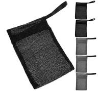 EPIGEIST 6PCS Soap Pouches for Bathroom Shower Exfoliating Soap Bar Bags Foam Net in Black and Grey for Hand Washing and Face Cleansing