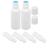 EPIGEIST 6pcs Sponge Head Bottle Refillable Portable Plastic Applicator Bottles 100ml White with Sponge for Traveling Stylish Sl esign with Details for Friends Who to Travel