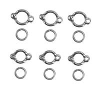 EPIGEIST 6Pcs Stainless Steel Parrot Ankle Rings U-shaped Bird Foot Chains Lightweight Bird Anklets for Parakeets Cockatiels Lovebirds Silver Foot Accessories