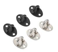 EPIGEIST 6pcs Stainless Steel Top-Mounted Ceiling Hooks with Black and Galvanized Half-Round Design for Home Projector Screen Hanging and Household Utility