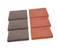 EPIGEIST 6pcs Turtle Basking Rocks Red Clay Ceramic Bricks for Reptile Tank Habitat Moisture Absorbing Semi-aquatic Terrarium Landscape Blocks Climbing and Decorative Platform
