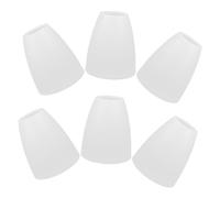EPIGEIST 6PCS White Plastic Lampshade for Flat Head Lamps Modern Dome Light Covers for Table Lamps Bedroom Floor Ceiling Fans Easy Install