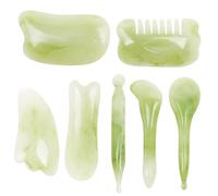 EPIGEIST 7pcs Gua Sha Scraper Set Face and Body Massage Boards Mixed Styles Facial Muscle Relaxation Tool for Women Full Body Acupoint Therapy