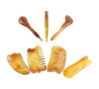 EPIGEIST 7pcs Gua Sha Scraping Board Body Care Tool for Face and Muscle Relief Smooth Polished Surface Massage Scraper for and Anti-wrinkle Spa