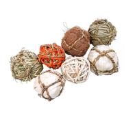 EPIGEIST 7pcs Rattan Chew Ball Shaped for Hamster and Parrot, Firm and Practical Design Reduces Anxiety and Boredom, for Small Animal Training and Play