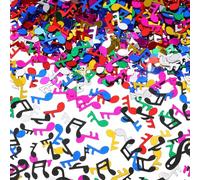 EPIGEIST 8 Packs Music Notes Confetti Paper Decorations for Party Table Scatter Mixed Black and Colorful Musical Note Confetti for Shower Graduation Wedding and Recital Reception