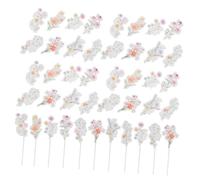 EPIGEIST 80pcs Wildflower Cake Toppers Vibrant and Fade-resistant Floral Picks for Birthday Wedding Anniversary Decorations Stable and Reusable Cake Dessert Insert Charming Nature-inspired