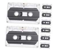 EPIGEIST 8pcs Blank Cassette Music Tapes with Clear Case for DIY Retro Party Messages Speech Recording Teaching and Voice Audio Recording