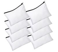 EPIGEIST 8pcs Canvas Zipper Sublimation Makeup Bags Set, Blank DIY Heat Transfer Cosmetic Pouches for Travel Toiletries and Pencil Storage, Convenient Multi-use Organizer